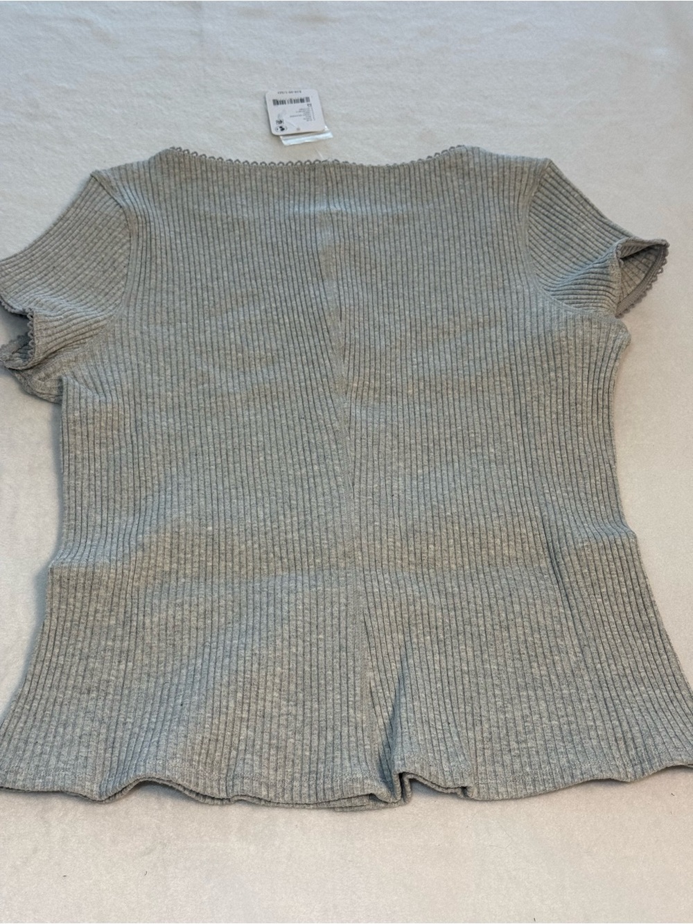 New Free People Cardigan. Light Heather Gray. Medium - Picture 3 of 6